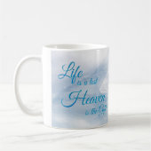 Das Leben ist ein Testament Himmel ist das Geschen Kaffeetasse (Links)