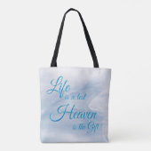 Das Leben ist ein Testament Himmel ist das Geschen Tasche (Rückseite)