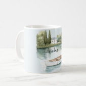 Das Leben ist ein Traumseeboot Kaffeetasse (Vorderseite Links)