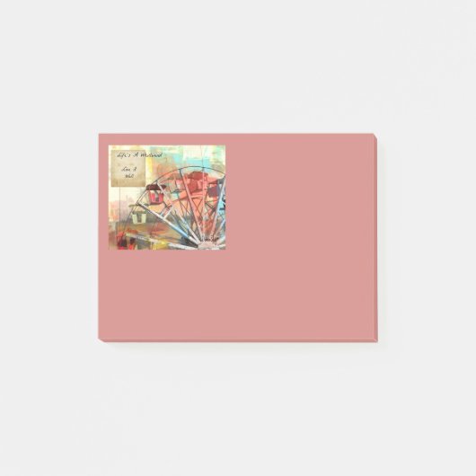 "Das Leben ist ein Wirbelwind-" Post-it Klebezettel (Vorderseite)