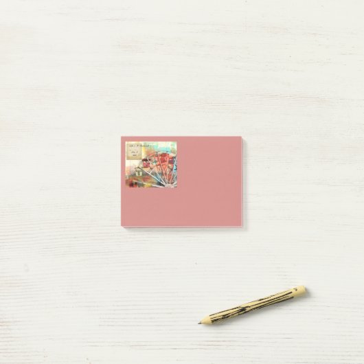 "Das Leben ist ein Wirbelwind-" Post-it Klebezettel (Auf Schreibtisch)