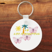 Das Leben ist ein wunderschöner Schmetterling-Schl Schlüsselanhänger (Rückseite)