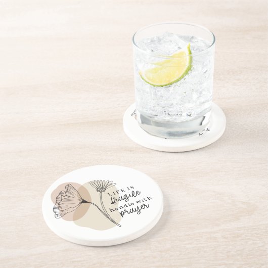 Das Leben ist ein zerbrechlicher Umgang mit den Bl Getränkeuntersetzer (Seite)