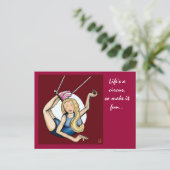 Das Leben ist ein Zirkus, also macht es Spaß.. Postkarte (Stehend Vorderseite)