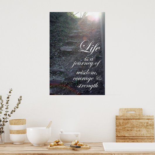 Das Leben ist ein Zitat der Reise Inspiration Gesc Poster (Küche)