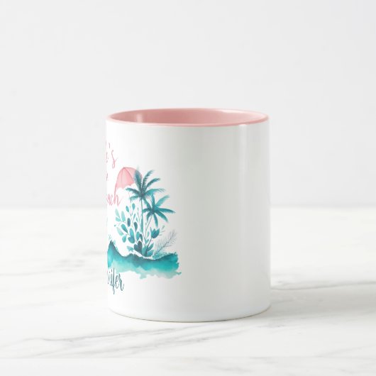 Das Leben ist ein Zitat von einem sonnigen Surfer- Tasse (Zentrum)