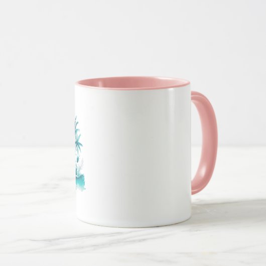 Das Leben ist ein Zitat von einem sonnigen Surfer- Tasse (VorderseiteRechts)