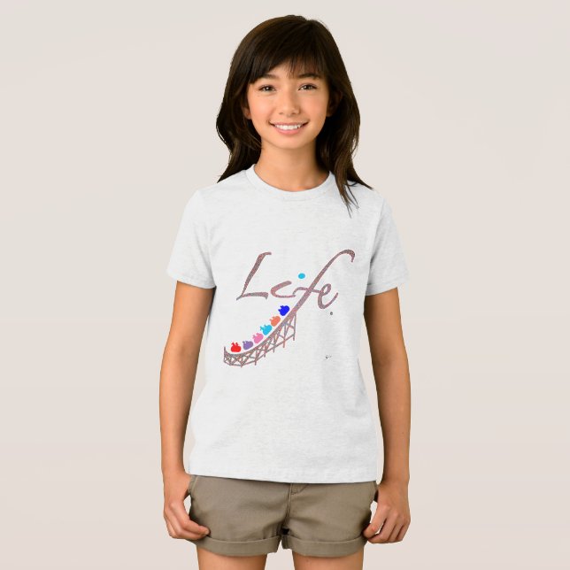 Das Leben ist eine Achterbahn Tri-Blend Shirt (Vorderseite Voll)