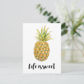 Das Leben ist eine Ananas-Ananas-Postkarte Postkarte (Stehend Vorderseite)