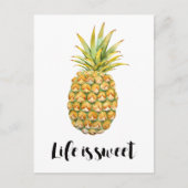 Das Leben ist eine Ananas-Ananas-Postkarte Postkarte (Vorderseite)