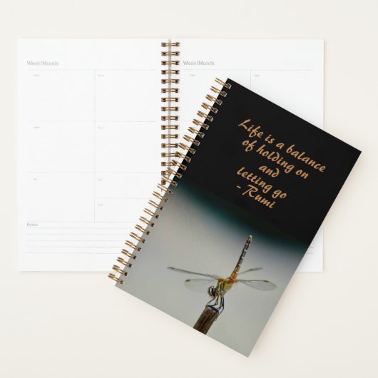 Das Leben ist eine Balance-Zitat-Libelle Planer (Anzeige)