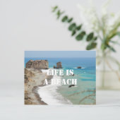 Das Leben ist eine Beach Postkarte (Stehend Vorderseite)