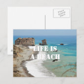 Das Leben ist eine Beach Postkarte (Vorne/Hinten)