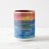 Das Leben ist eine Beach Sunset Tasse (Zentrum)