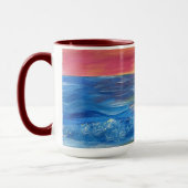 Das Leben ist eine Beach Sunset Tasse (Links)