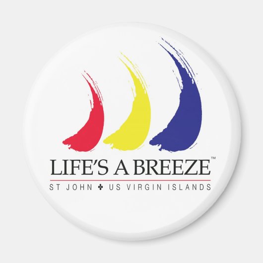 Das Leben ist eine Breeze™_Paint-The-Wind_St. John Magnet (Vorne)