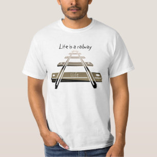 Das Leben ist eine Eisenbahn - kundenspezifischer T-Shirt