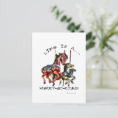 Das Leben ist eine frohe Runde Postkarte (Stehend Vorderseite)