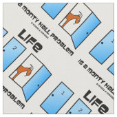 Das Leben ist eine Monty Hall Tür-Ziege Stoff (Nahaufnahme)
