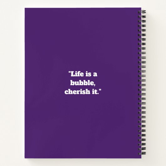 Das Leben ist eine Motivierend Blase Notizblock (Rückseite)