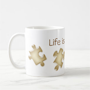 Das Leben ist eine Puzzlespiel Tasse
