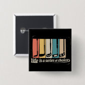 Das Leben ist eine Reihe von Entscheidungen Golf L Button (Vorne & Hinten)