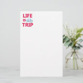 Das Leben ist eine Reise Briefpapier (Stehend Vorderseite)