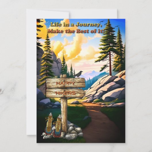 Das Leben ist eine Reise, die es zur besten Grußka Einladung (Vorderseite)