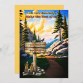 Das Leben ist eine Reise, die es zur besten Grußka Einladung (Vorne/Hinten)