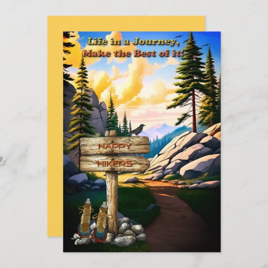 Das Leben ist eine Reise, die es zur besten Grußka Einladung (Vorne/Hinten)