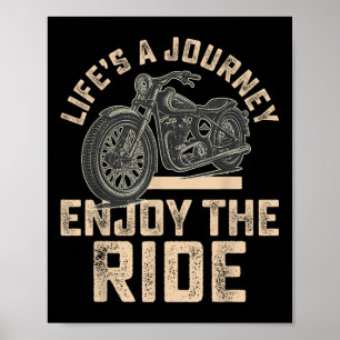 Das Leben ist eine Reise, genieße die Fahrt, lusti Poster