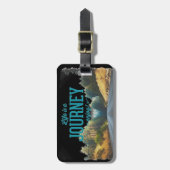 Das Leben ist eine Reise genießen! Gepäckanhänger (Vorderseite vertikal)