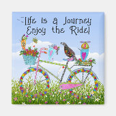 Das Leben ist eine Reise Genießen Sie das Fahrrad  Magnet (Vorne)