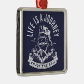 Das Leben ist eine Reise, genießen Sie das Segel Ornament Aus Metall (Rechts)