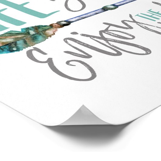 Das Leben ist eine Reise Genießen Sie den Rad Boho Poster (Ecke)