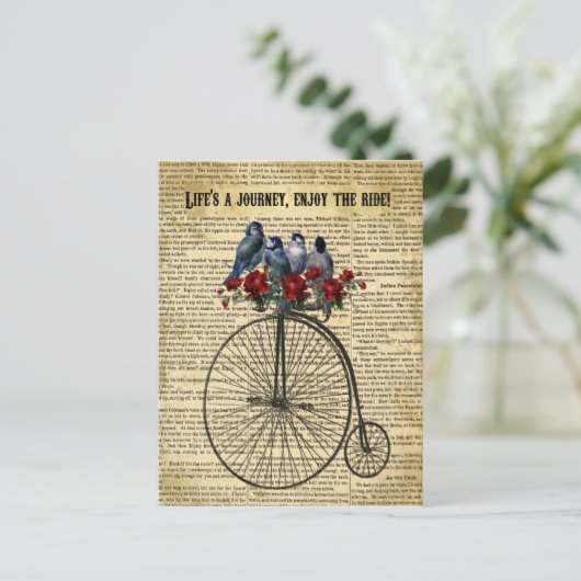 Das Leben ist eine Reise Genießen Sie die Postkart Postkarte (Stehend Vorderseite)