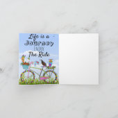 Das Leben ist eine Reise Genießen Sie die Ride Gru Dankeskarte (Innenseite)