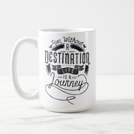 Das Leben ist eine Reise Kaffeetasse (Links)