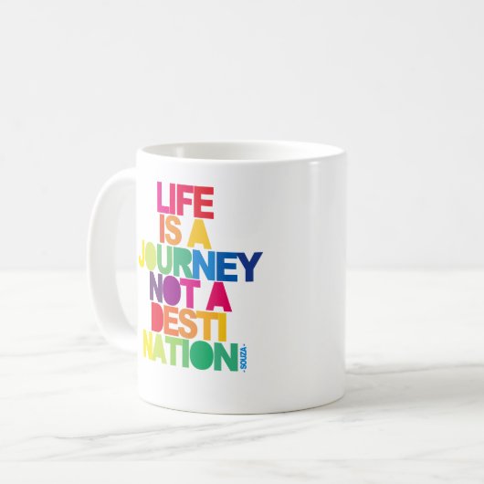 Das Leben ist eine Reise Kaffeetasse (Vorderseite Links)