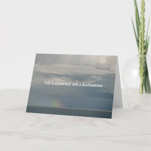Das Leben ist eine Reise, kein Ziel Karte (Vorderseite)