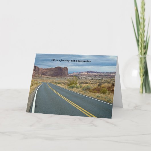 Das Leben ist eine Reise, kein Ziel Karte (Vorderseite)
