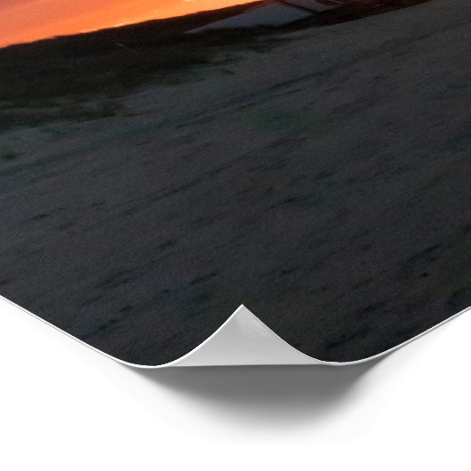 Das Leben ist eine Reise lebhafte Strand Sonnenunt Poster (Ecke)