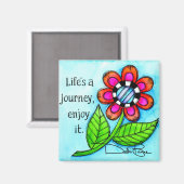 Das Leben ist eine Reise Magnet (Vorderseite/Rückseite)