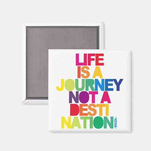 Das Leben ist eine Reise Magnet (Vorderseite/Rückseite)