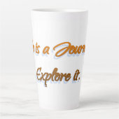 Das Leben ist eine Reise Milchtasse (Vorderseite)