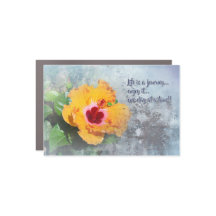 das Leben ist eine Reise mit Hibiskus Poster