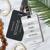 Das Leben ist eine Reise | Mit Monogramm Reiseange Gepäckanhänger