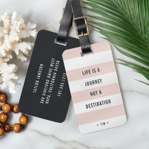 Das Leben ist eine Reise   Mit Monogramm Reiseange Gepäckanhänger
