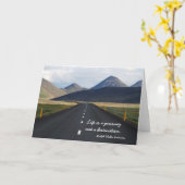 Das Leben ist eine Reise nicht eine Bestimmungsort Karte (Gelbe Blume)