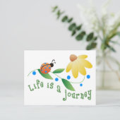 Das Leben ist eine Reise Postkarte (Stehend Vorderseite)